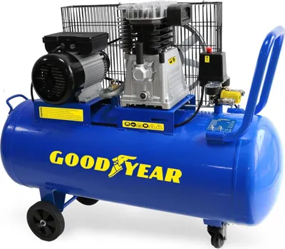 Image de Compresseur d'air 10 bars Réservoir 100L à Courroie 3CV 2250W Débit air 350L/min GOODYEAR