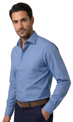 Produktbild von Olymp Hemd bügelfrei modern fit mittelblau