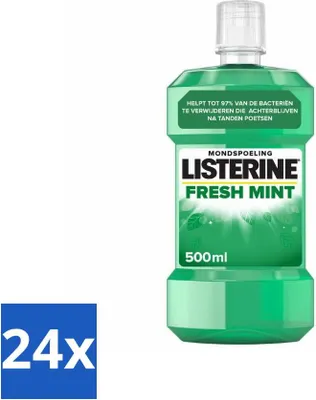 Produktbild von Listerine Mundwasser Frische Minze 500 ml - Vorteilspack - 24 Stücke