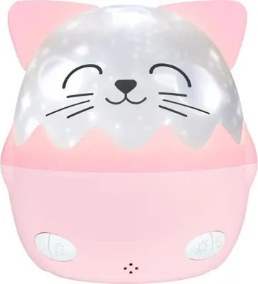 Immagine prodotto di Wireless Musical Night Light - BIGBEN - Cat - 360° Projection - 13 Movies - 8 Melodies - Remote Control - USB-C Battery