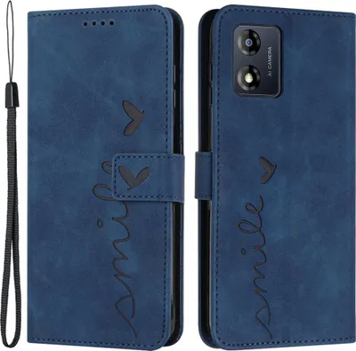 Produktbild von Motorola Moto E13 Hülle - Coverup Smile Klapphülle - Blau