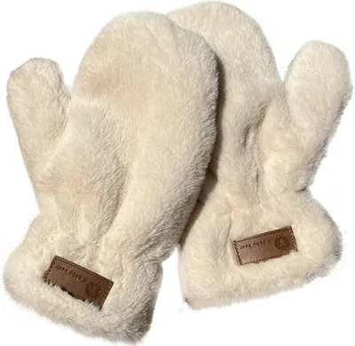 Produktbild von 1 Paar Winter-Kunstfellhandschuhe, weiche, flauschige Fleece-Plüschhandschuhe für Damen, fingerlos, für Outdoor-Aktivitäten bei kaltem Wetter, winddicht, warm, dick, thermisch.