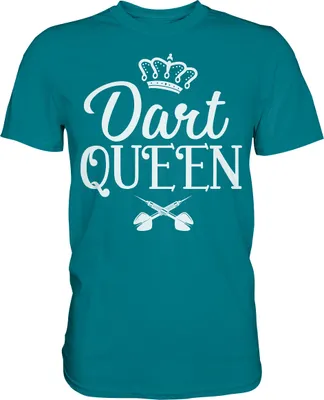 Produktbild von Dart Queen Frau Dartspielerin Darts T-Shirt – Diva Blue / 3XL