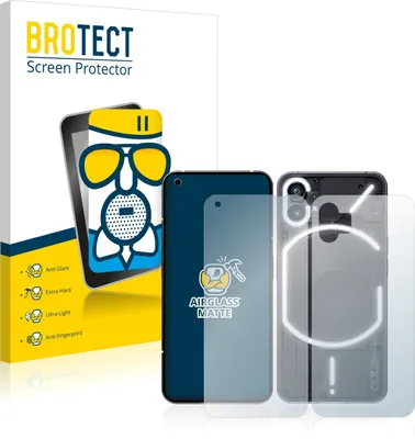 Produktbild von BROTECT Entspiegelungs Schutzglas für Nothing Phone (1) (Display+Rückseite) Schutzfolie Panzer Folie Glas Display Schutz matt