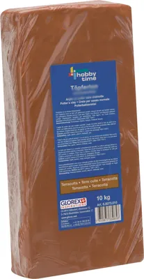 Produktbild von Glorex Töpferton 10 kg, terracotta, unschamottiert