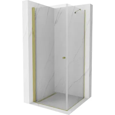 Obrázek produktu pro Mexen Pretoria sprchový kout s otočnými dveřmi 80 x 80 cm, Průhledné, Zlatá - 852-080-080-50-00