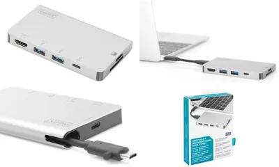 Imagen del producto de DIGITUS DA-70867: Adaptador USB 3.0 multipuerto, 6 puertos, color plateado