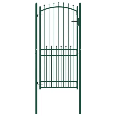 Immagine prodotto di vidaXL Cancello di recinzione con punte in acciaio 100x200 cm Verde