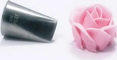 Zdjęcie produktu dla PME JEM Nozzle, Dysza do dekorowania ciast, Torba z dekoracjami do ciast, Stal nierdzewna, Stal nierdzewna, 7,6 mm, 18 mm