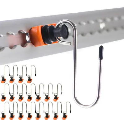 Produktbild von Single Fitting mit Haken für Airlineschiene Endbeschlag Endfittinge Zurrschiene 20 Stück