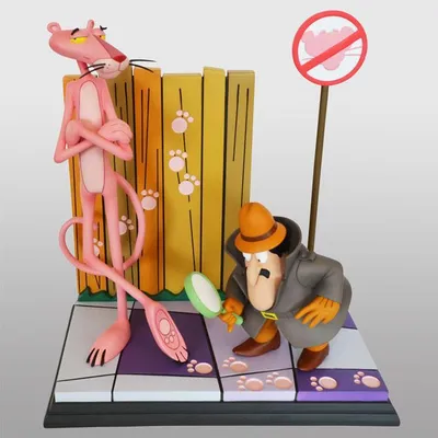 Produktbild von Der rosarote Panther Statue Pink Panther & The Inspector 41 cm