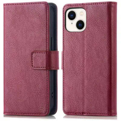 Imagen del producto de Funda Tipo Libro de Lujo para Apple iPhone 15 - Bordeaux