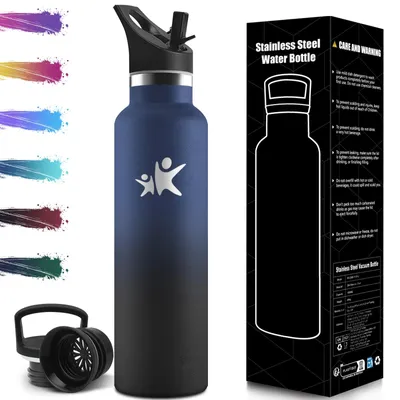 Produktbild von Edelstahl Trinkflasche 1L BPA-frei auslaufsicher mit