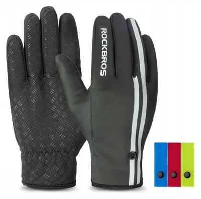 Produktbild von Rockbros Fahrradhandschuhe 1641077700 Softshell Schwarz L