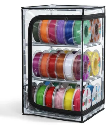 Filament-Aufbewahrungsbox, 3-lagig, für bis zu 30 Spulen, transparent