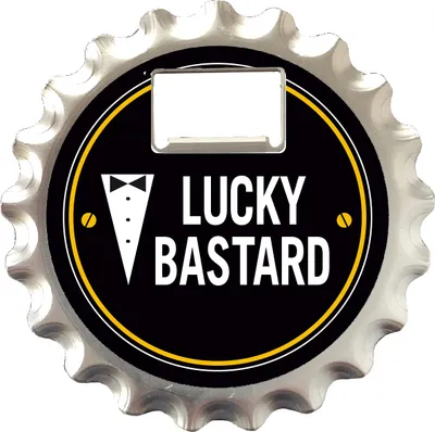 Obrázek produktu pro Nekupto Lucky Bastard Otvírák na pivo, podtácek