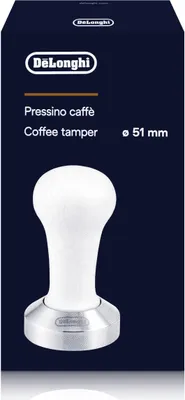 Product packaging for a coffee tamper.