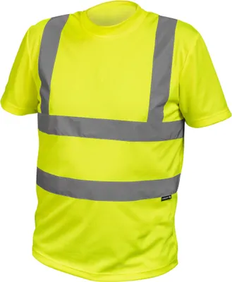 Produktbild von Högert Technik - Rossel Warnung Polyester T-Shirt gelb XL (54)| Warnweste Reflektierend Warnweste Atmungsaktiv Leicht Kurzarmshirt Kurzarm Arbeitskleidung Sichtbarkeit Hemden