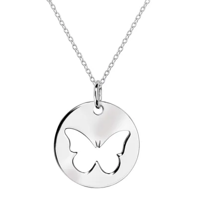 Produktbild von MATERIA by Matthias Wagner Schmetterling Halskette Silber 925 - Kette mit Anhänger Damen 42-47cm KA-451