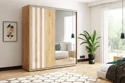 Produktbild von Zweitüriger Kleiderschrank 100/245 ELIANA – goldene Eiche