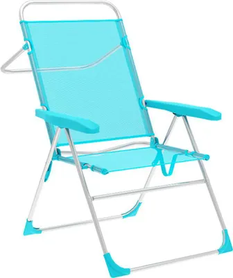 Produktbild von Marbueno Klappstuhl 5 Positionen Aluminium Aquamarin Strand und Pool 59X61X97 cm 10310