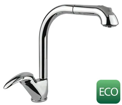 Produktbild von Sapho AXUS Küchenarmatur mit ausziehbarer Spülbrause, Höhe 345 mm, Chrom