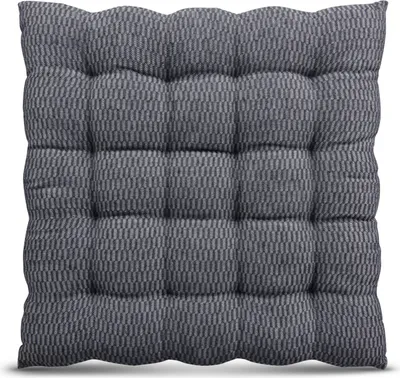Produktbild von Stuhlkissen 40x40cm ( Grau ) Hochwertiges Sitzkissen Atmungsaktiv Indoor & Outdoor - Baumwolle  für Gartenstuhl Küche oder Esszimmer