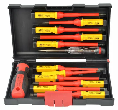 AWTOOLS Isolierter Schraubendreher-Set VDE 1000V S2 Stahl 13-teilig