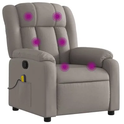 Obrázok produktu pre masážne kreslo vidaXL Taupe Fabric