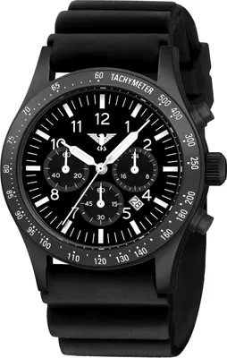 KHS PLABSSC.DB Herren-Solaruhr Platoon Chronograph Schwarz 1