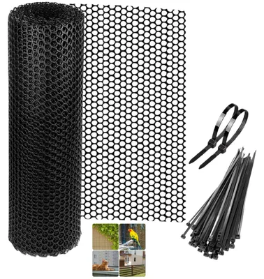 Kunststoff-Hühnernetz 40 cm x 5 m, sechseckig, für Garten und Bau