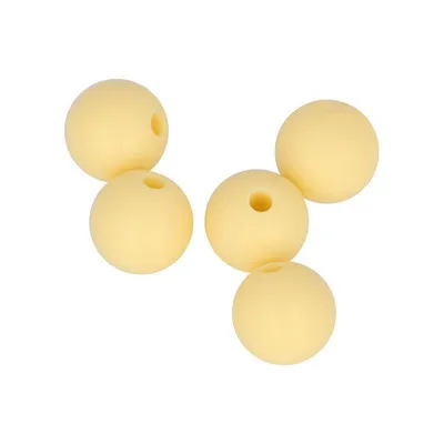 Obrázok produktu pre Silikónové korálky okrúhle x 5 - 10 mm - žlté