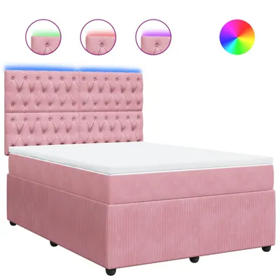 Produktbild von Boxspringbett mit Matratze Rosa 160x200 cm Samt