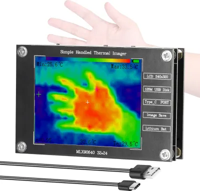 Produktbild von Tragbare Waermebildkamera -40¡æ bis 300¡æ Kleine Waermebildkamera unterstuetzt Messung der maximalen und minimalen Mittentemperatur Bildspeicherung 2,8-Zoll-TFT-Display mit Typ-C-Schnittstelle