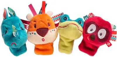 Immagine prodotto di Set di marionette da dito della giungla Lilliputiens - peluche per bambini