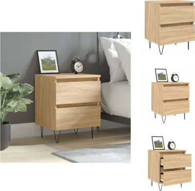Image de vidaXL Table de chevet chêne Sonoma 40x35x50 cm Bois composite - Tables de chevet