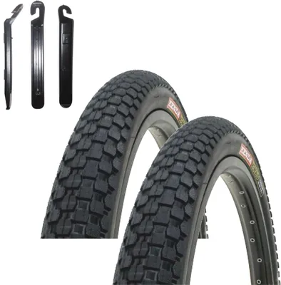 Immagine prodotto di 2 pneumatici per bicicletta Kenda K-Rad K-905, misura 24 x 2,30 (58-507), colore nero, inclusi leva pneumatici