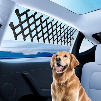 Produktbild von Hundegitter für Autofenster – Ausziehbarer Fensterschutz für Haustiere