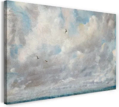 Produktbild von Leinwandbild (100x70cm): John Constable - Wolkenstudie 2, echter Holz-Keilrahmen inkl. Aufhänger, handgefertigt in Deutschland