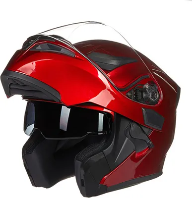 Image de Double Lentille Moto Design Aérodynamique Rouge XL