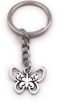 Produktbild von Onwomania Schlüsselanhänger Schmetterling hohl Tagfalter Schwärmer silber  Anhänger Keychain
