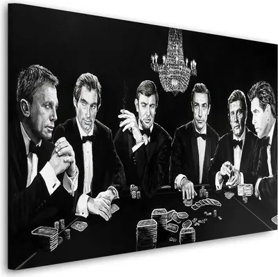 Produktbild von Bond Family Style Film Wandbild Leinwandbild Kunst Deko XL: 60x40x2cm