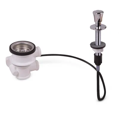 Produktbild von Siebkorbventil AQUADE 70 mm Excentergarnitur mit Zugbetätigung und Überlauf