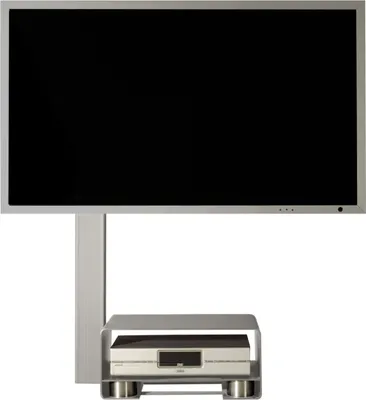 Immagine prodotto di Supporto TV di design Wissmann move art 125-S con rotelle (argento) per TV da 40" a 65"