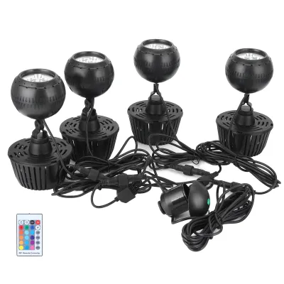 Produktbild von 10W Unterwasserlicht RGB Farbwechselnde LED Gartenleuchte mit 1 bis 4 Verteiler