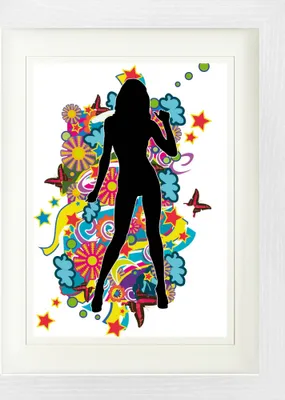 Produktbild von Schöne Frauen Gerahmtes Bild Mit Edlem Passepartout | Wand-Bilder | Im Bilderrahmen - Pop Art Mädchen II (40 x 30 cm)