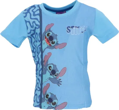 Obrázek produktu pro Dětské tričko Lilo & Stitch s krátkým rukávem z měkké bavlny velikost 6 let modrá