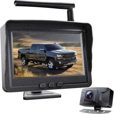 Zdjęcie produktu dla Kamera cofania samochodu bezprzewodowa noktowizja monitor LCD 4 3