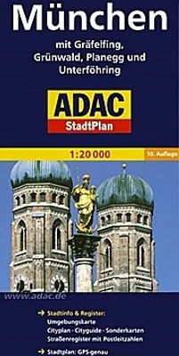 Obrázek produktu pro ADAC Mapa města Mnichov 1 : 20 000