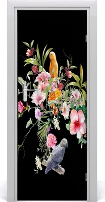 Imagen del producto de Adhesivo decorativo para pared Tulup, 75x205 cm. Adhesivo autoadhesivo, impermeable, tipo papel tapiz, removible. Ideal para dormitorios, salones y decoración del hogar. Modelo: Hawaiano